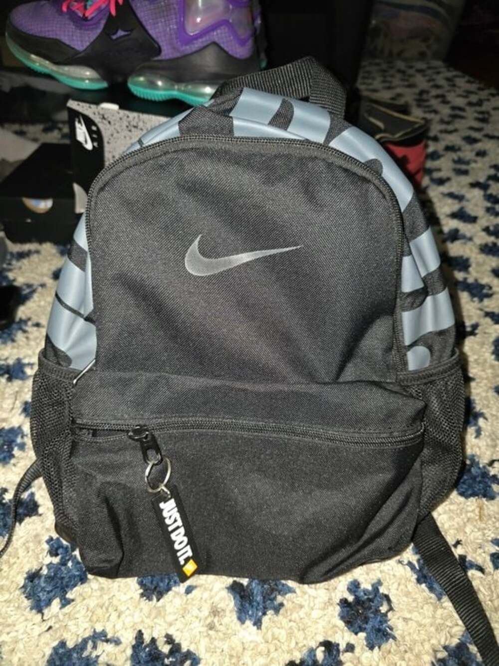 Nike Black Mini Backpack with Reflective Swoosh